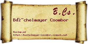 Büchelmayer Csombor névjegykártya